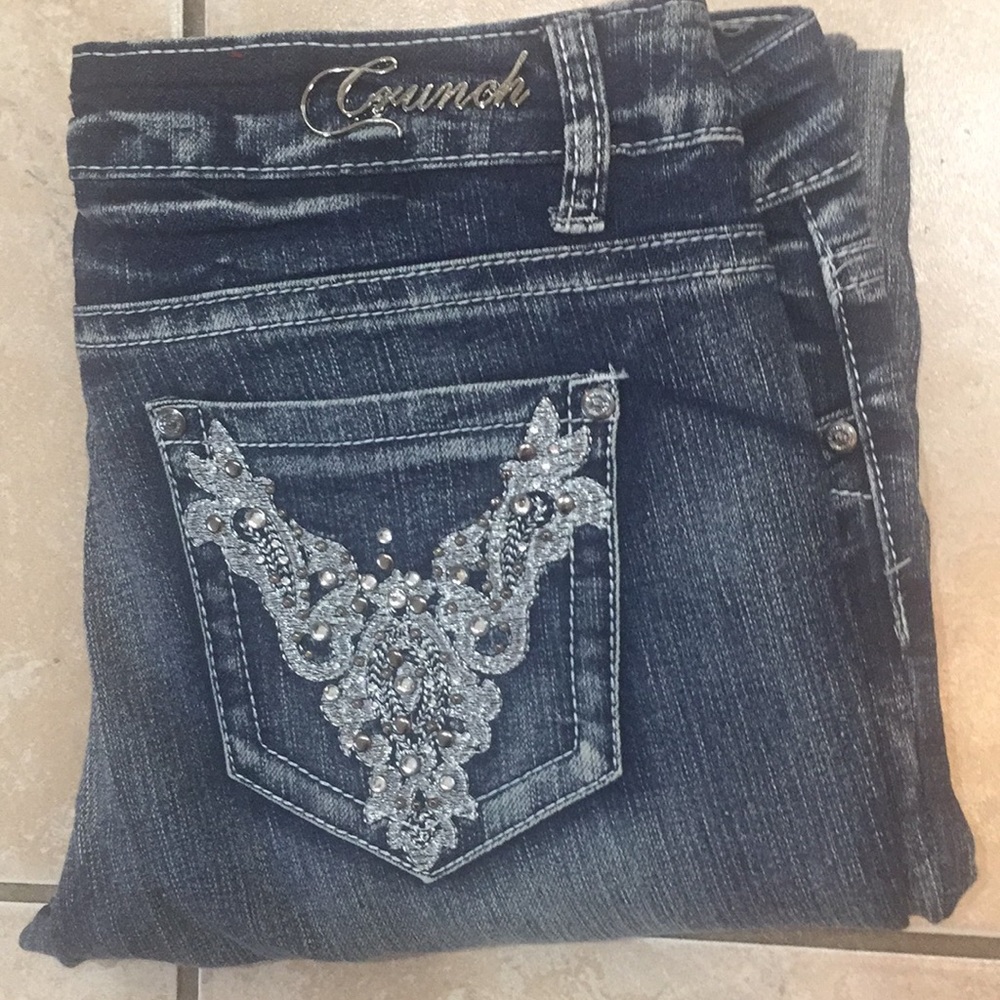 Crunch Distressed Skinny Jeans